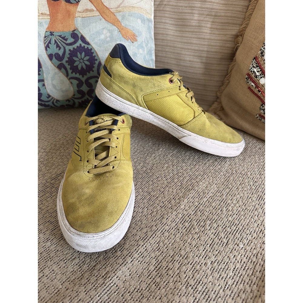 EMERICA Men's Size 10 THE LOW VULC Skate Shoe Sneakers Gold Suede Indie Grunge - Picture 9 of 9
